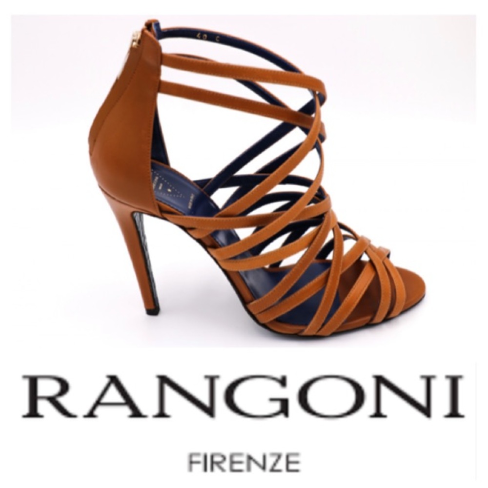 Valentina Rangoni Firenze strappy leather heels (7.5) - Picture 1 of 12